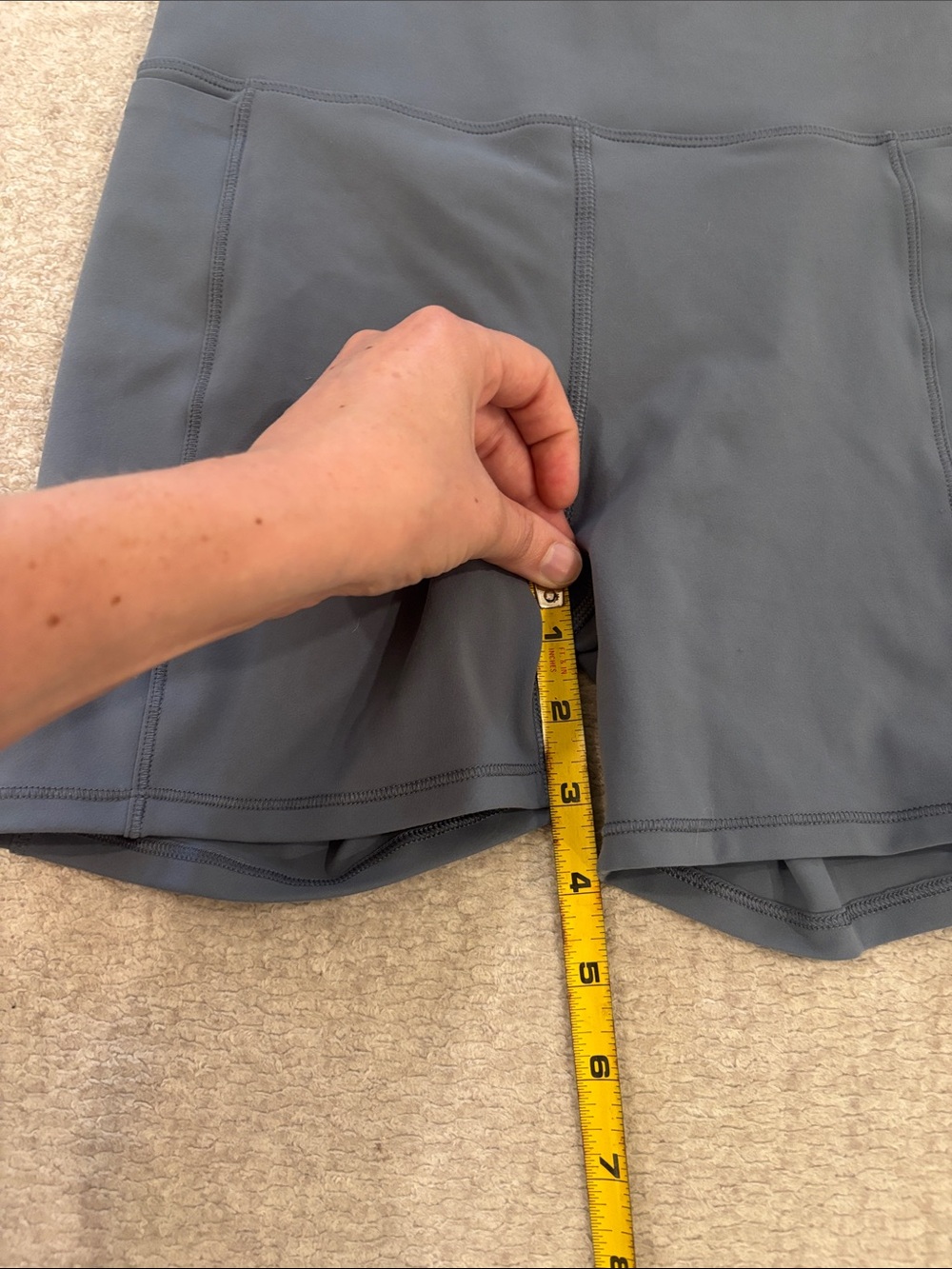 Vuori Slate gray/blue Bike Shorts with Matching Quarter-Zip Top - Picture 7 of 8